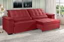 Ver imagem 1 de Sofá Retrátil e Reclinável Renew 2.50m Estilo Estofados - França Velusoft Cor "vermelho"