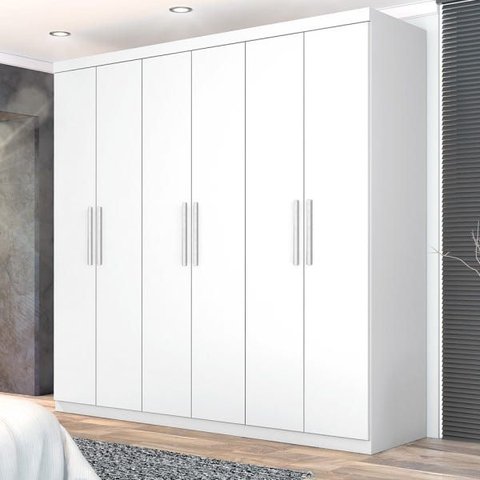 Guarda-Roupa Evidence Plus com 6 Portas e 4 Gavetas Branco