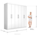 Ver imagem 3 de Guarda-Roupa Evidence Plus com 6 Portas e 4 Gavetas Branco