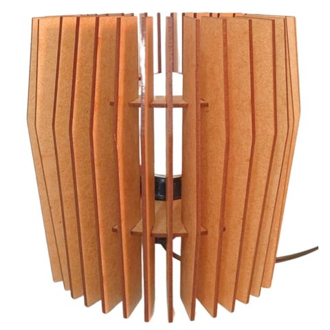 Abajur LEBLON de Mesa -:MDF CRU/20x20cm