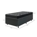 Ver imagem 3 de Cama Box Baú Solteiro + Colchão Smart Espuma D20 - 88x188x56cm - Preto