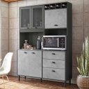 Ver imagem 1 de Kit Cozinha Compacta Diamond Nicioli - Chumbo/Concreto