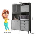 Ver imagem 3 de Kit Cozinha Compacta Diamond Nicioli - Chumbo/Concreto