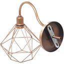 Ver imagem 5 de Luminária Arandela Parede Aramada Diamante Industrial Retro + Lâmpada Led Vintage Cobre Rose Gold