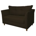 Ver imagem 1 de Sofá Isis 2 Lugares Suede Marrom - Vallisa Decor