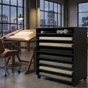 Ver imagem 4 de 01un Porta Cartolinas Eva Color Set A1 Armário Papelaria Preto Cód.301