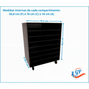 Ver imagem 7 de 01un Porta Cartolinas Eva Color Set A1 Armário Papelaria Preto Cód.301