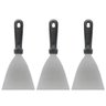 Kit 3 Espátulas Raspadoras 23x10cm Inox Chapa Cozinha Profissional Preta Lanche Weck - 2