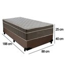 Ver imagem 3 de Cama Box Suede Solteiro + Colchão Sereneprime Molas Ensacadas 88x188x65 Marrom