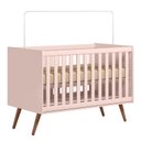 Ver imagem 4 de Berço Americano 3820 e Cômoda Infantil 3825 Q Encanto Retrô Rosa com Colchão Tend Tudo - Qmovi