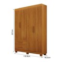 Ver imagem 2 de Guarda Roupa Solteiro Recife New 4 Portas Bater 2 Gavetas MDF-MDP Cinamomo Leifer Móveis