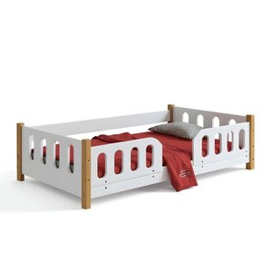 Cama Infantil Montessoriana com Grades de Proteção e Colchão