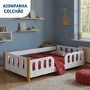 Ver imagem 2 de Cama Infantil Montessoriana com Grades de Proteção e Colchão