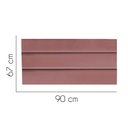 Ver imagem 2 de Painel Cabeceira Estofada Argentina 90cm Cama Box Solteiro Suede Rose- Mabe Magazine