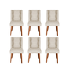 Kit 6 Cadeiras Sala de Jantar Cozinha Estofada Paris Reforçada Suede - Twdecora - 1