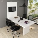 Ver imagem 2 de Painel Escritório Reunião para Tv até 37'' 100x136cm Branco Pa2916