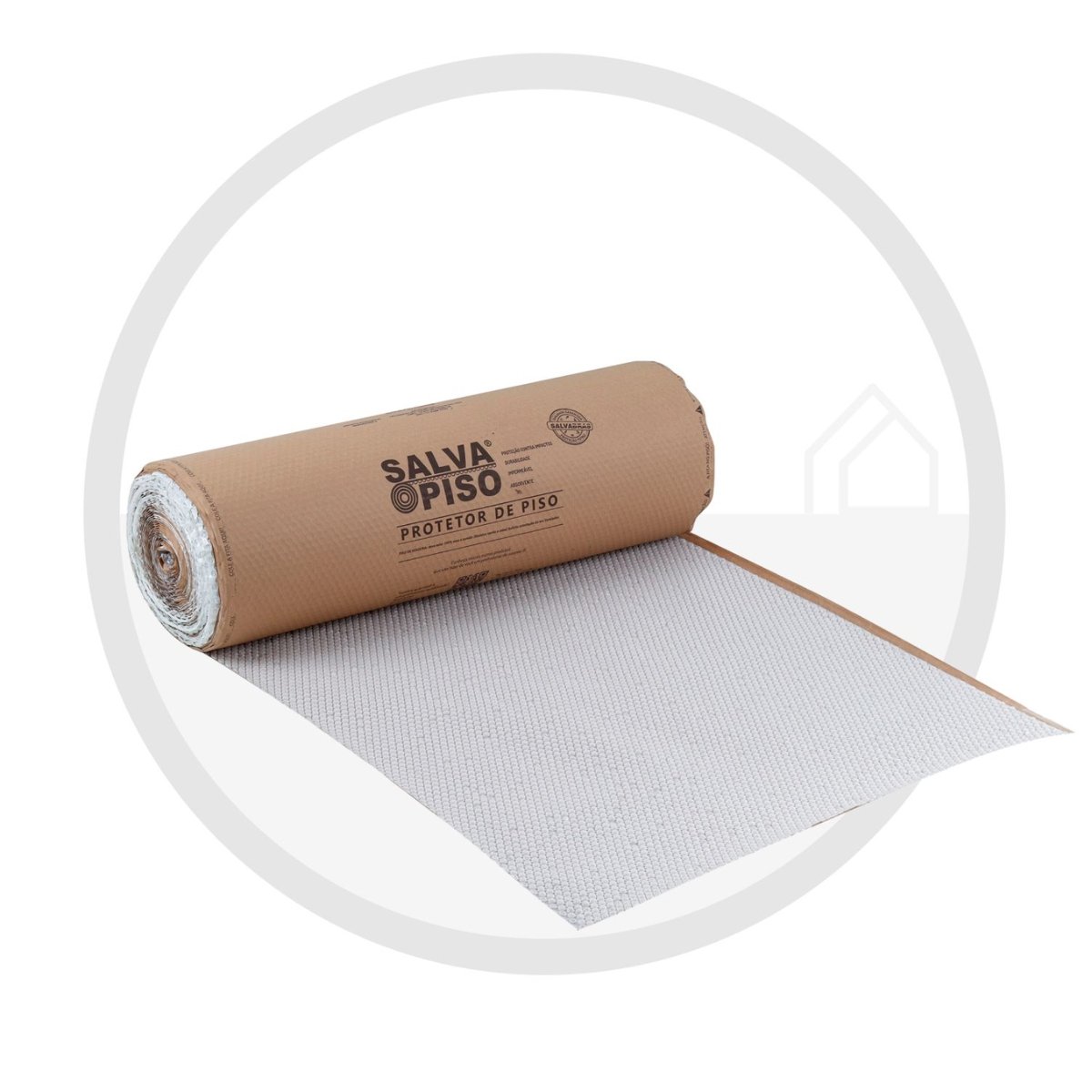 Kit 5x Salva Piso Salvabras 1,00x25m Kraft + Plastico Bolha - 3