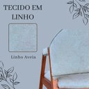 Ver imagem 7 de Combo 6 Zara Revestidas em Linho Aveia Madeira Maciça com Braços
