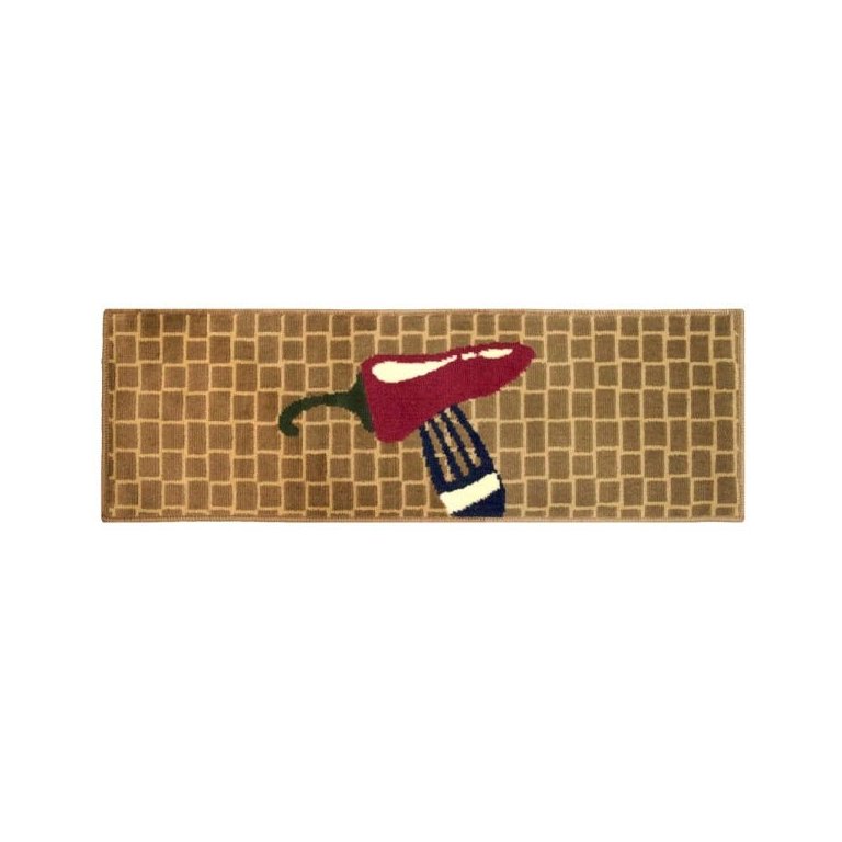 Tapete Passadeira Veludo Cozinha 120x40cm Pimenta Ornare