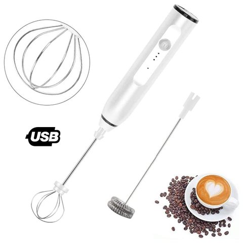 Mixer de Bebidas Mini Batedeira Elétrico Inox Leite Café