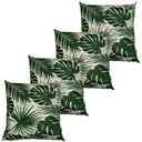 Ver imagem 1 de Kit 4 Almofadas Impermeável Antimofo Antiácaro Folha Verde Costela de Adão Área Externa 45CMX45CM