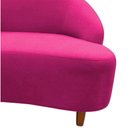 Ver mais imagens de Namoradeira Sofá Feijão Cancún 130cm Orgânica Veludo Rosa Pink