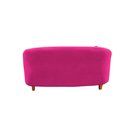 Ver imagem 6 de Namoradeira Sofá Feijão Cancún 130cm Orgânica Veludo Rosa Pink