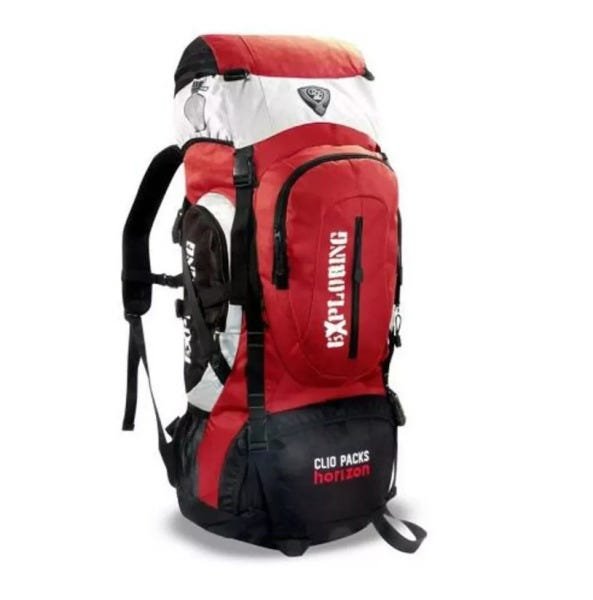 MOCHILA DE CAMPING TRILHA EXPLORING 70L:Vermelho