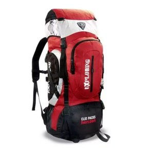MOCHILA DE CAMPING TRILHA EXPLORING 70L:Vermelho
