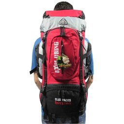 Mochila Camping 70 Litros Trilha Impermeável vermelha - 3