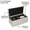 Ver imagem 4 de Recamier Calcadeira Bau 90 Cm Dalia Linho Champagne Artte