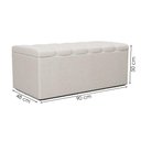 Ver imagem 3 de Recamier Calcadeira Bau 90 Cm Dalia Linho Champagne Artte