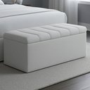 Ver imagem 2 de Recamier Calcadeira Bau 90 Cm Dalia Linho Champagne Artte