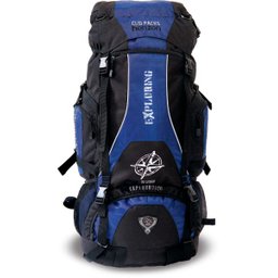 MOCHILA DE CAMPING/TRILHA EXPLORING 70L IMPERMEÁVEL:Azul - 1