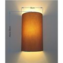 Ver imagem 2 de Arandela Meia Cana Vivare Md-2031 Cúpula em Tecido 30-18x16cm - Bivolt Palha 127-220v