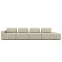 Ver imagem 5 de Sofá Ilha e Puff Sala Living 505cm Siesta M22 Linho Areia - Mpozenato