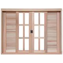 Ver imagem 3 de Janela de Madeira Veneziana de Correr Reto Eucalipto Batentes de 14 Cm Mmc Company-1.50lx1.00a