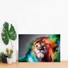 Quadro Arquétipo Leão Místico 60x80Cm Animais de Poder Placa PS - Nina - 1