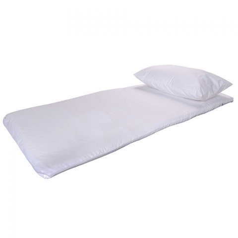 Kit 4 Peças Colchonete Solteiro Festa Do Pijama Infantil Travesseiro De Fibra BF Colchões