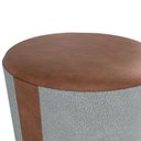 Ver imagem 4 de Puff Redondo Copenhage Corano Marrom Boucle Cinza Milani Store