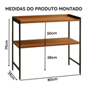 Ver imagem 5 de Organizador para Cozinha com 2 Prateleiras Londres - Freijó