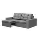Ver imagem 2 de Sofá Retrátil 2 Lugares 1,80m Lisboa Suede Cinza Mirra Decor