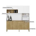 Ver imagem 5 de Armário de Cozinha Compacta 8 Portas 1 Gaveta Core - Freijó/supremo