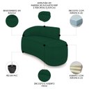 Ver imagem 3 de Sofá 2 Lugares para Sala 140cm Orgânico Wendi Boucle Verde I01 - Mpozenato