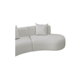 Kit Sofá Modular 4 Lugares Moderno Curvo Orgânico Duna Bouclé - 5