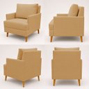 Ver imagem 6 de Kit 2 Poltronas Decorativas Serena Suede para Sala Recepção Escritório Conforto Luxo Contemporâneas