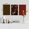 Kit 05 Quadros Decorativos Para Quarto Deadpool e Wolverine 20x30 Cm Placa PS Texturizado - Nina - 3