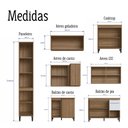 Ver imagem 5 de Cozinha Modulada de Canto Completa 7 Peças Paloma Cor Mel Branco