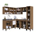 Ver imagem 3 de Cozinha Modulada de Canto Completa 7 Peças Paloma Cor Mel Branco
