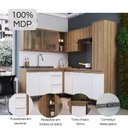 Ver imagem 4 de Cozinha Modulada de Canto Completa 7 Peças Paloma Cor Mel Branco